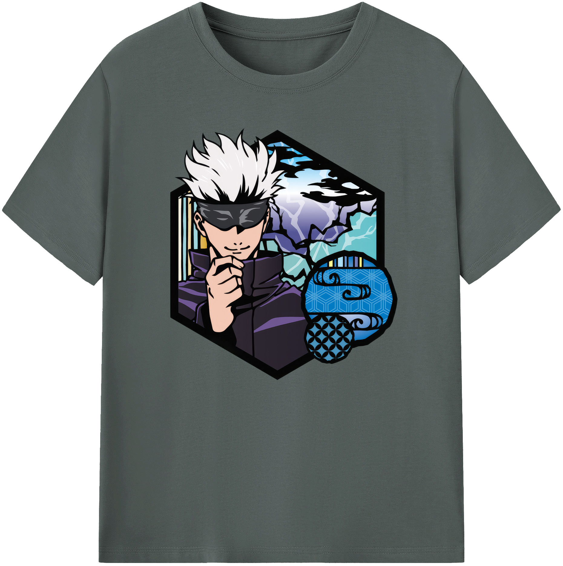 （画像用） 呪術廻戦 Jujutsu Kaisen 綿100％ メンズ半袖Tシャツ｜肌触りやわらか＆通気性